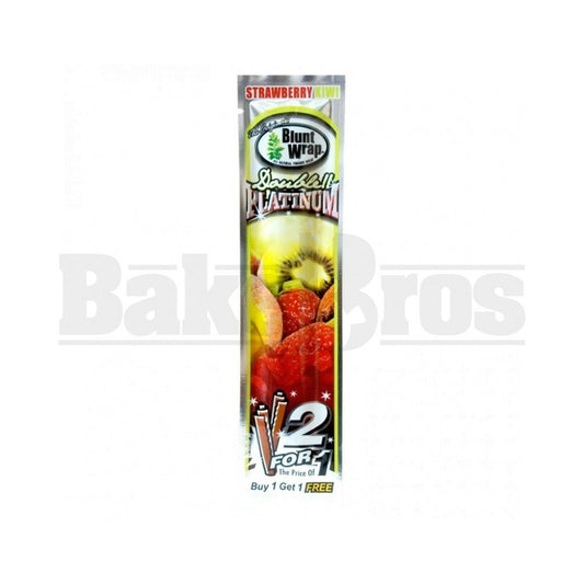 DOUBLE!! PLATINUM CIGAR WRAPS 2 PER PACK STARWBERRY KIWI Pack of 1