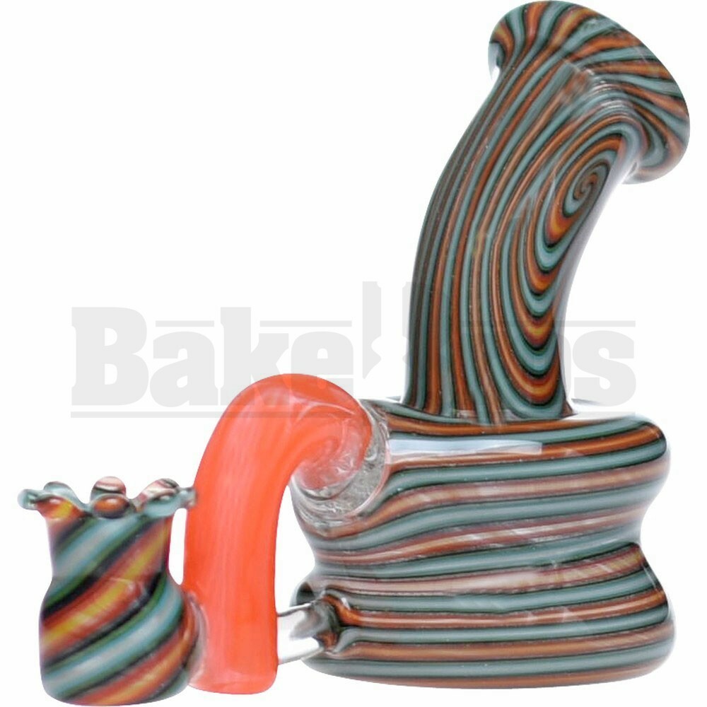 PHAT ASS GLASS WP MICRO TURTLE NECK 3" SWIRL WIG WAG FIRE & AIR FEMALE 10MM