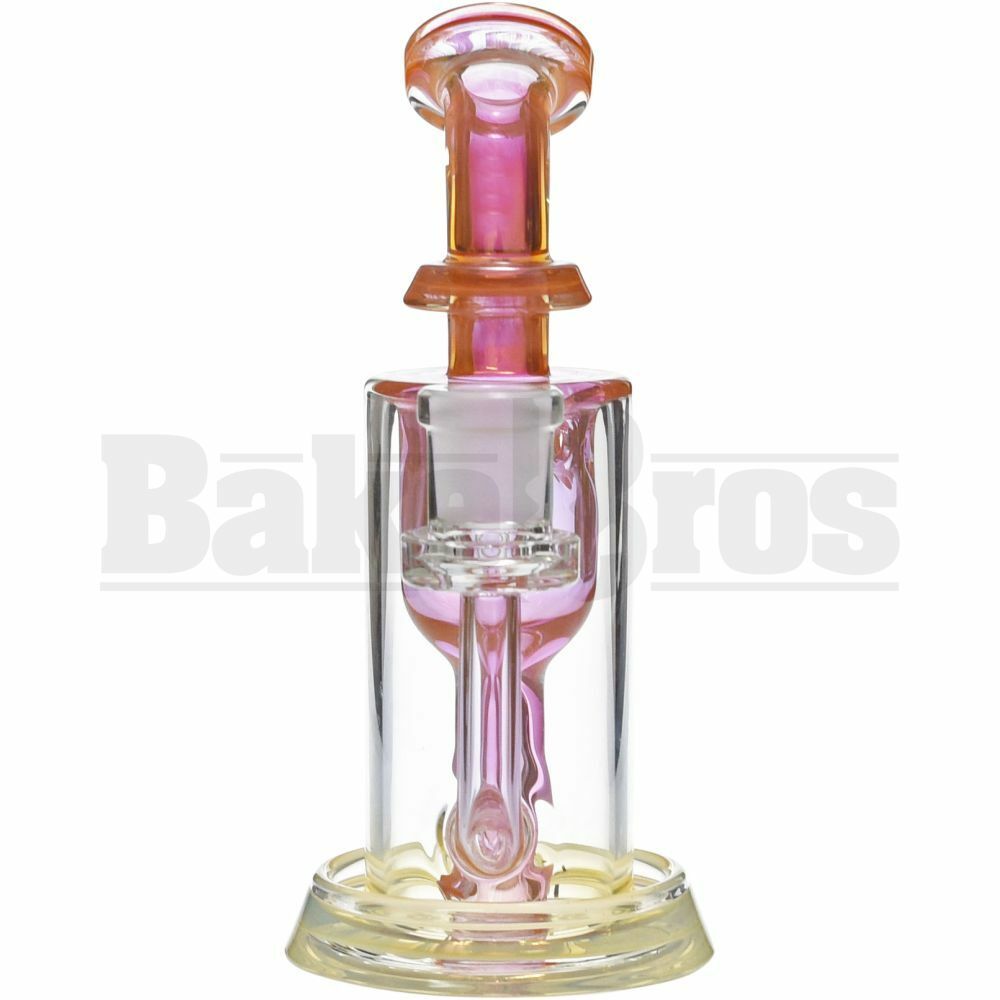 LEISURE GLASS WP INCYCLER W/ SLIT PERC 7" PINK FUMED FEMALE 14MM