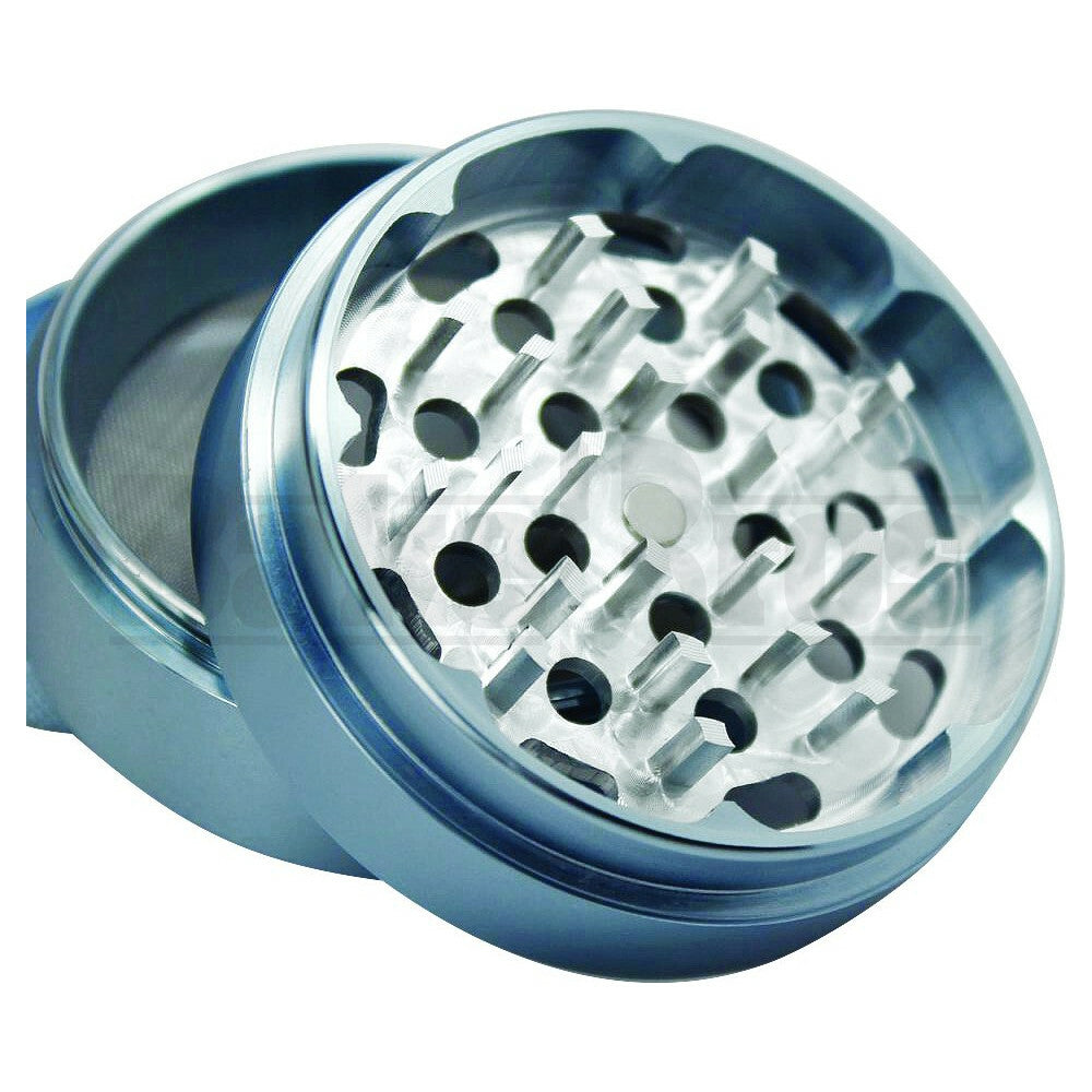 SHARPSTONE HARD TOP GRINDER 4 PIECE 2.5" CHROME BLUE Pack of 1