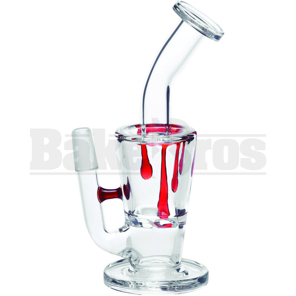 WP SUNDAE CUP TURBINE DISK PERC OIL VAPOR RIG BLOOD DRIP 7" RED MALE 14MM