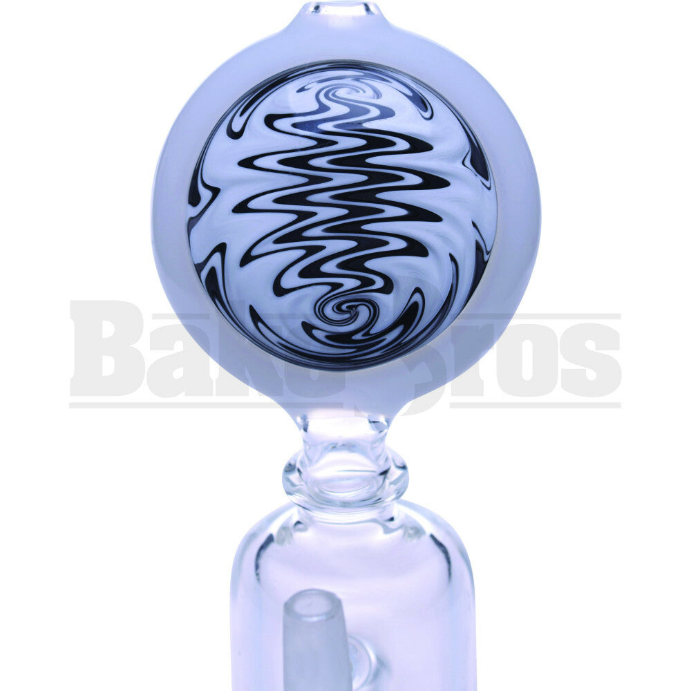 WP INLINE PERC DISK MOUTH WIG WAG 6" BLACK WHITE MALE 10MM