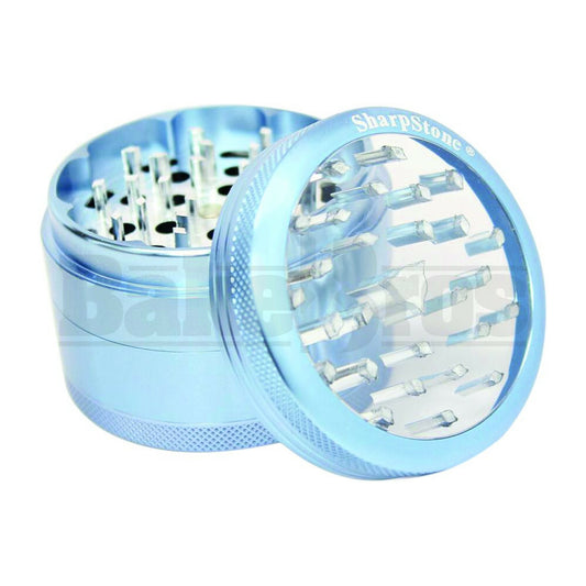 SHARPSTONE CLEAR TOP GRINDER 4 PIECE 2.5" BLUE Pack of 1