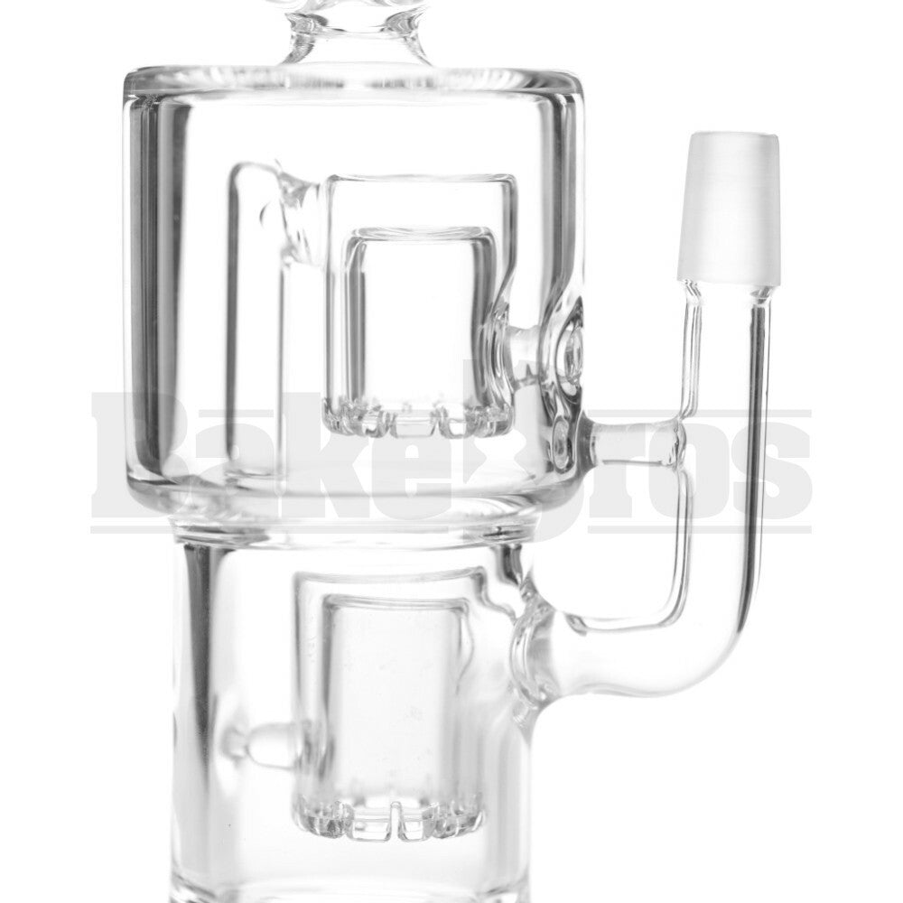 WP PENDULUM VAPOR OIL RIG W/ 2X BARREL DRUM PERC 11" CLEAR MALE 14MM