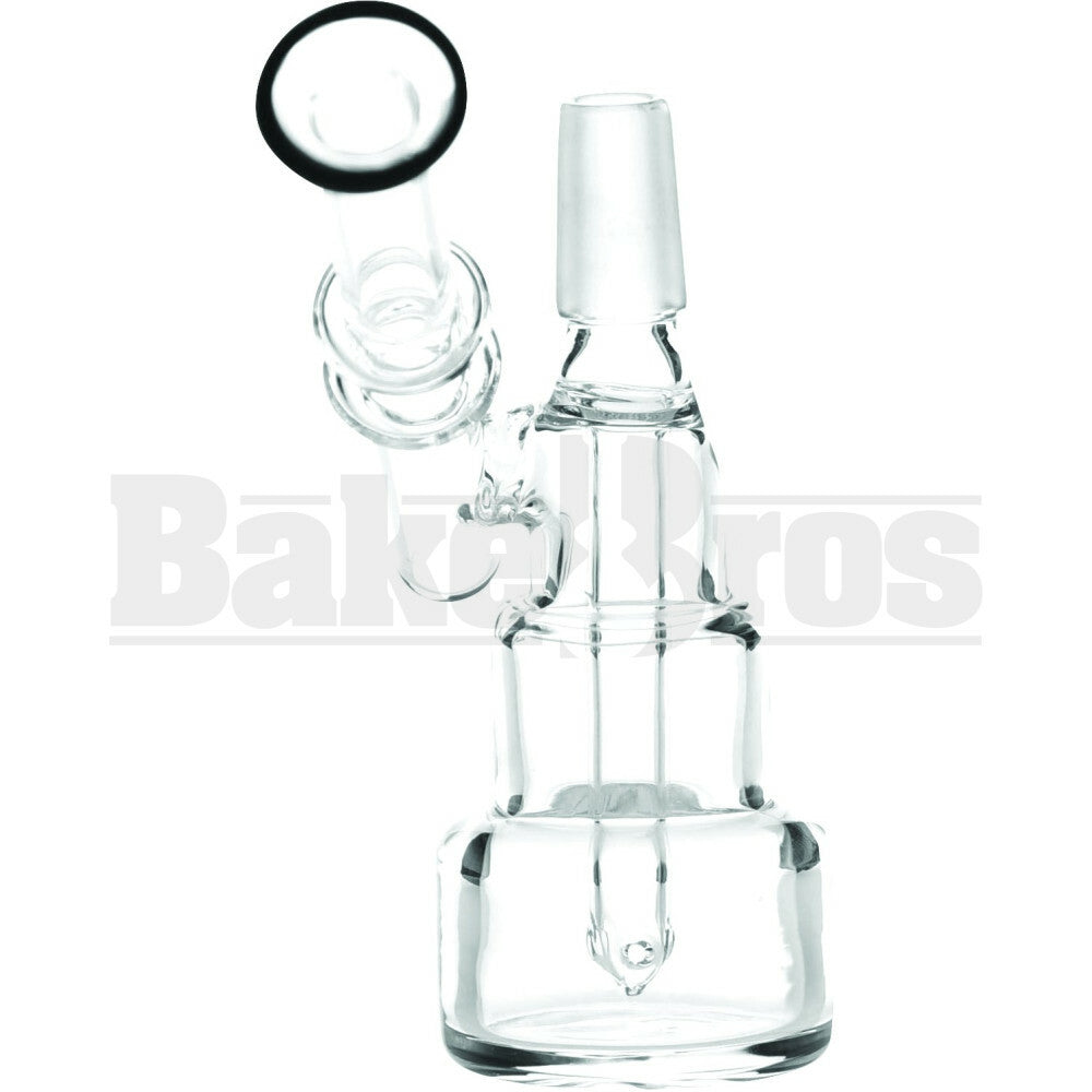 WP DIFFUSED PERC MINI LAYER CAKE SIDECAR MOUTH 4" CLEAR MALE 14MM