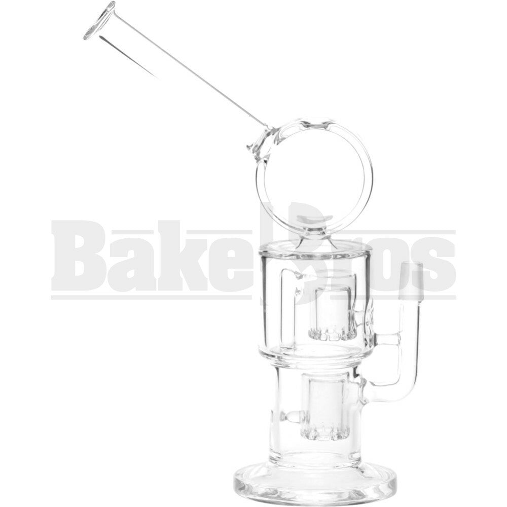 WP PENDULUM VAPOR OIL RIG W/ 2X BARREL DRUM PERC 11" CLEAR MALE 14MM