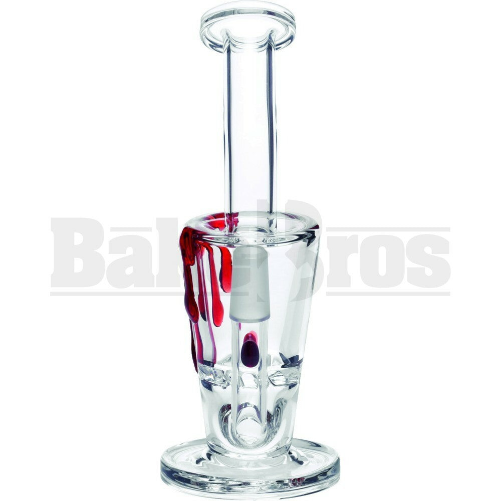 WP SUNDAE CUP TURBINE DISK PERC OIL VAPOR RIG BLOOD DRIP 7" RED MALE 14MM