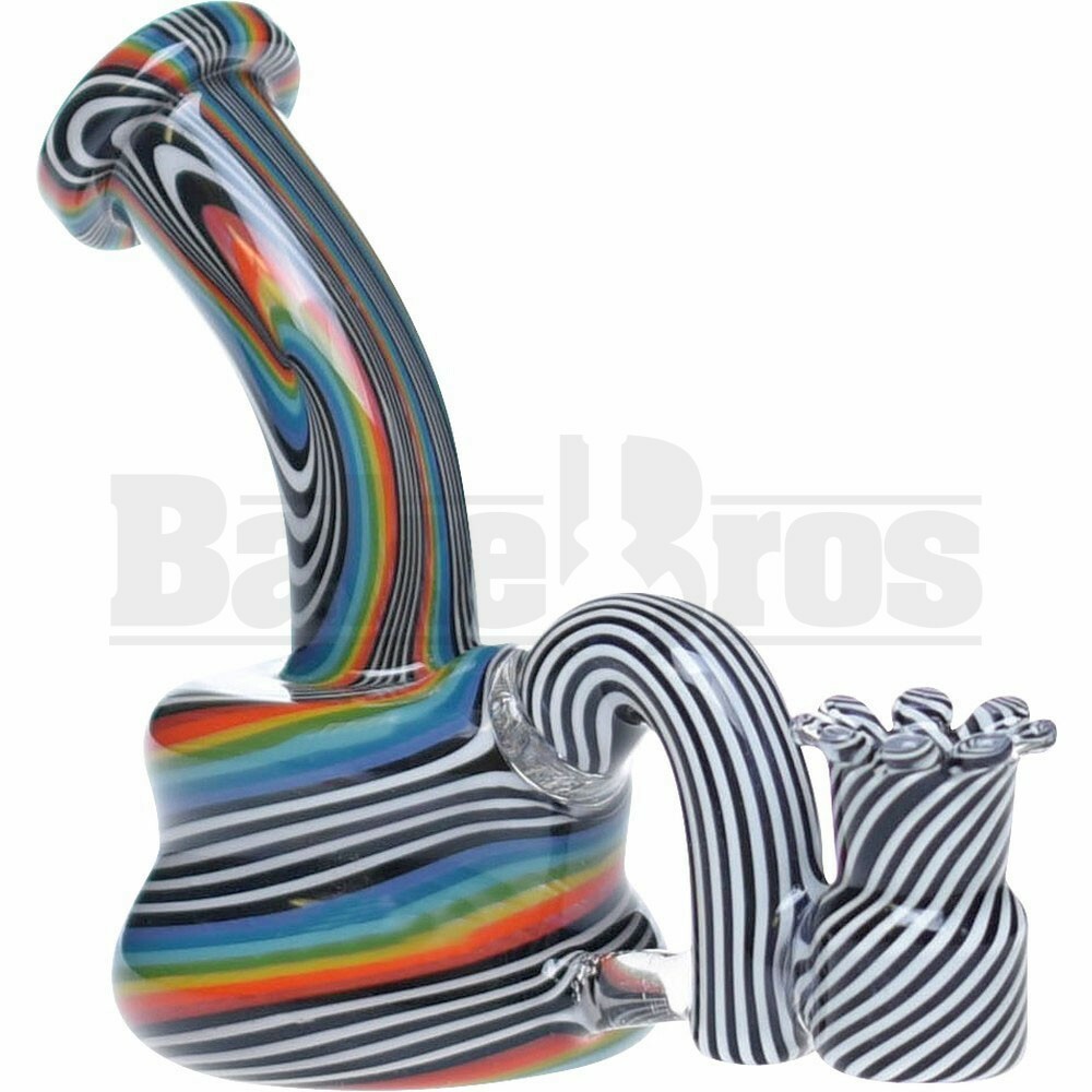 PHAT ASS GLASS WP MICRO TURTLE NECK 3" SWIRL JAILHOUSE RASTA FEMALE 10MM