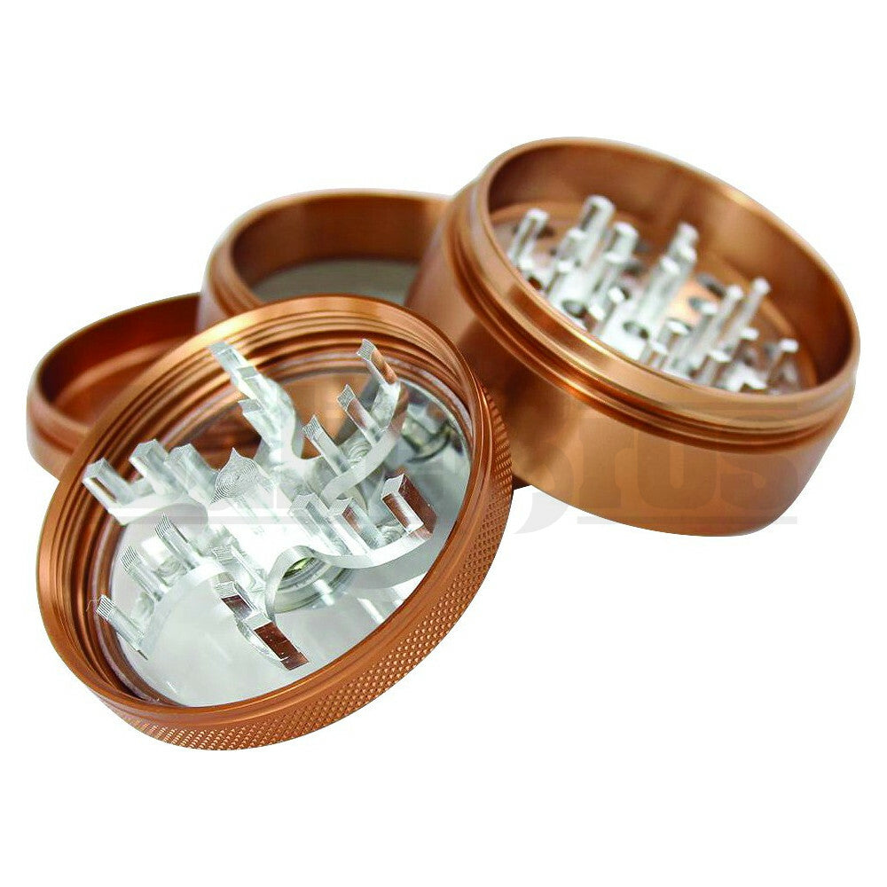 SHARPSTONE CLEAR TOP GRINDER WITH CRANK 4 PIECE 2.5" BROWN Pack of 1