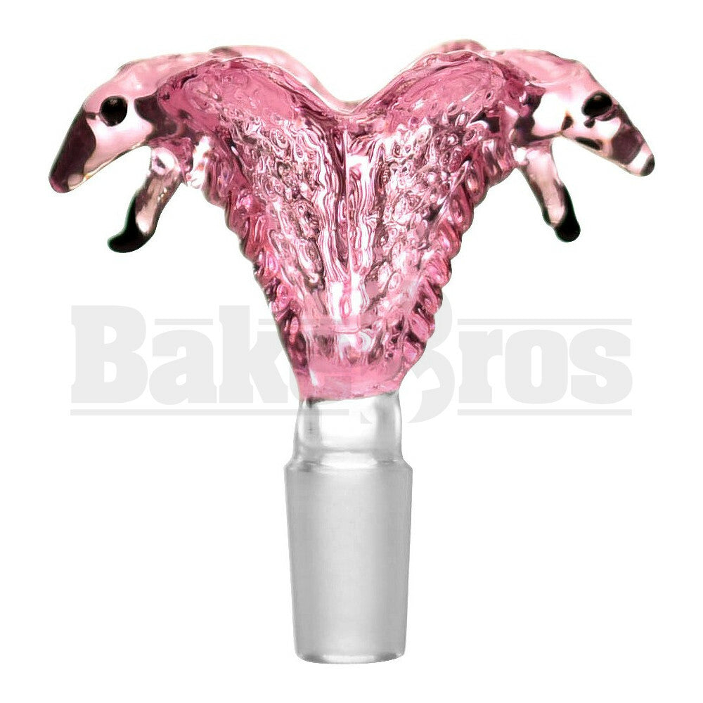 BOWL CONJOINED COBRA SNAKE PINK 18MM