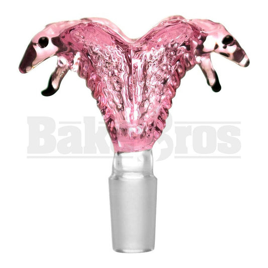 BOWL CONJOINED COBRA SNAKE PINK 18MM