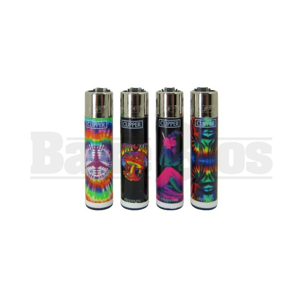 CLIPPER LIGHTER 3" TIE DYE TRIPPY1 TRIPPY1 ASSORTED Pack of 48