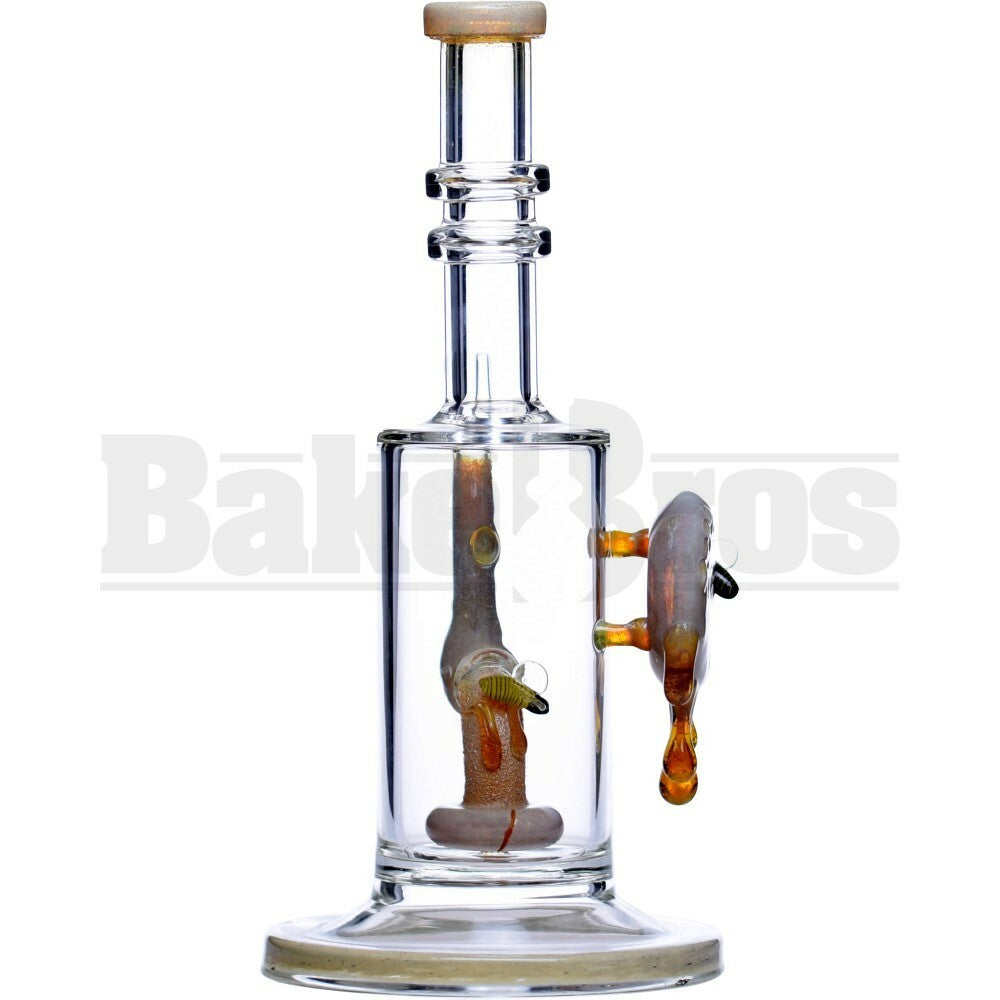 KROWN KUSH WP TUBE W/ HONEYCOMB SHOWERHEAD PERC 10" BUTTERSCOTCH MALE 14MM