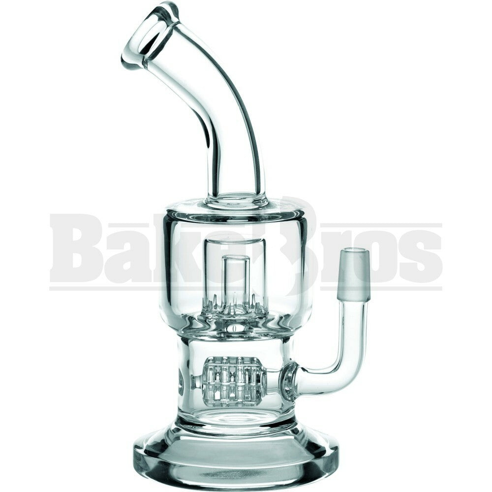 WP STEMLESS GRID & BARREL PERC 8" CLEAR MALE 14MM