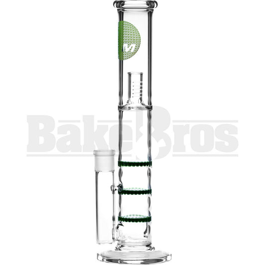 MAVERICK WP 3X HONEYCOMB PERC STEMLESS STRAIGHT 12" GREEN FEMALE 18MM