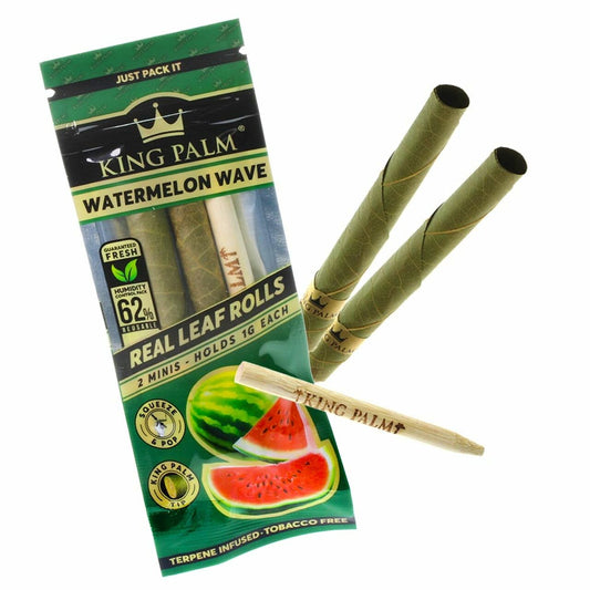 King Palm Wraps Slim 2 per Pack Watermelon Wave Pack of 1