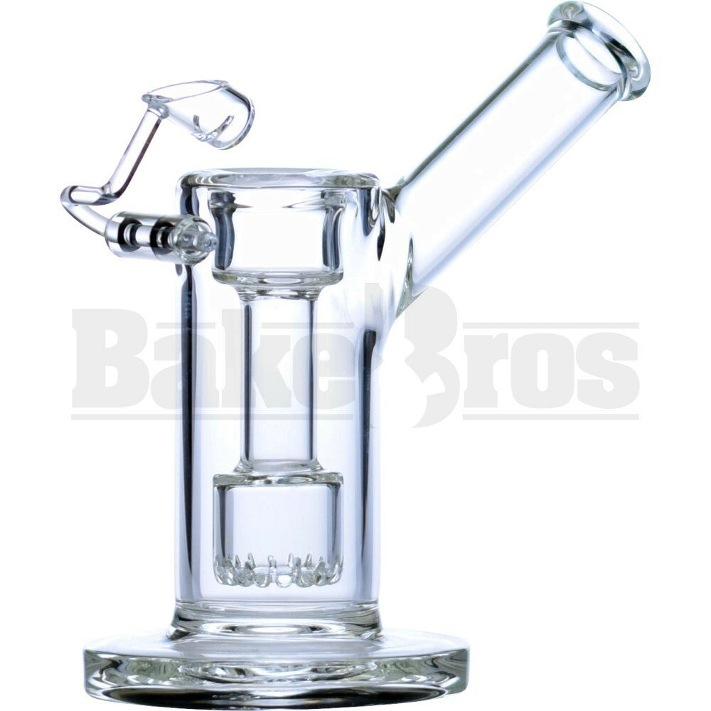 BUBBLER HAND PIPE SLIT CYLINDER PERC SWIVEL HONEYBUCKET NAIL 8"? CLEAR