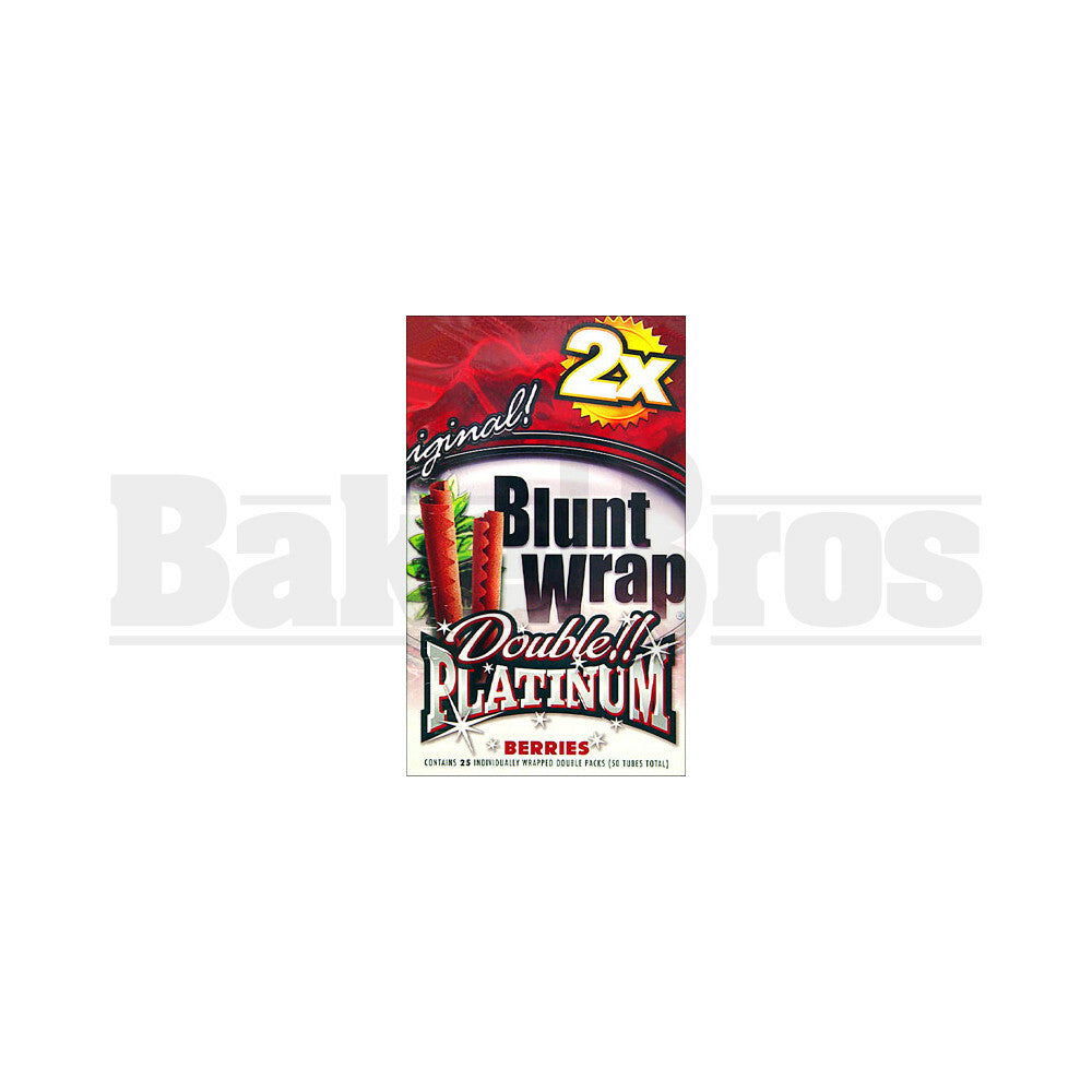 DOUBLE!! PLATINUM CIGAR WRAPS 2 PER PACK BERRIES Pack of 25