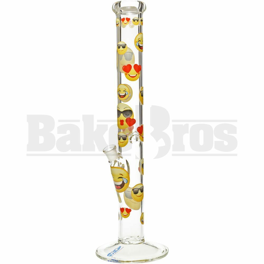 AMG GLASS WP STRAIGHT TUBE 18" EMOJI FEMALE 18MM