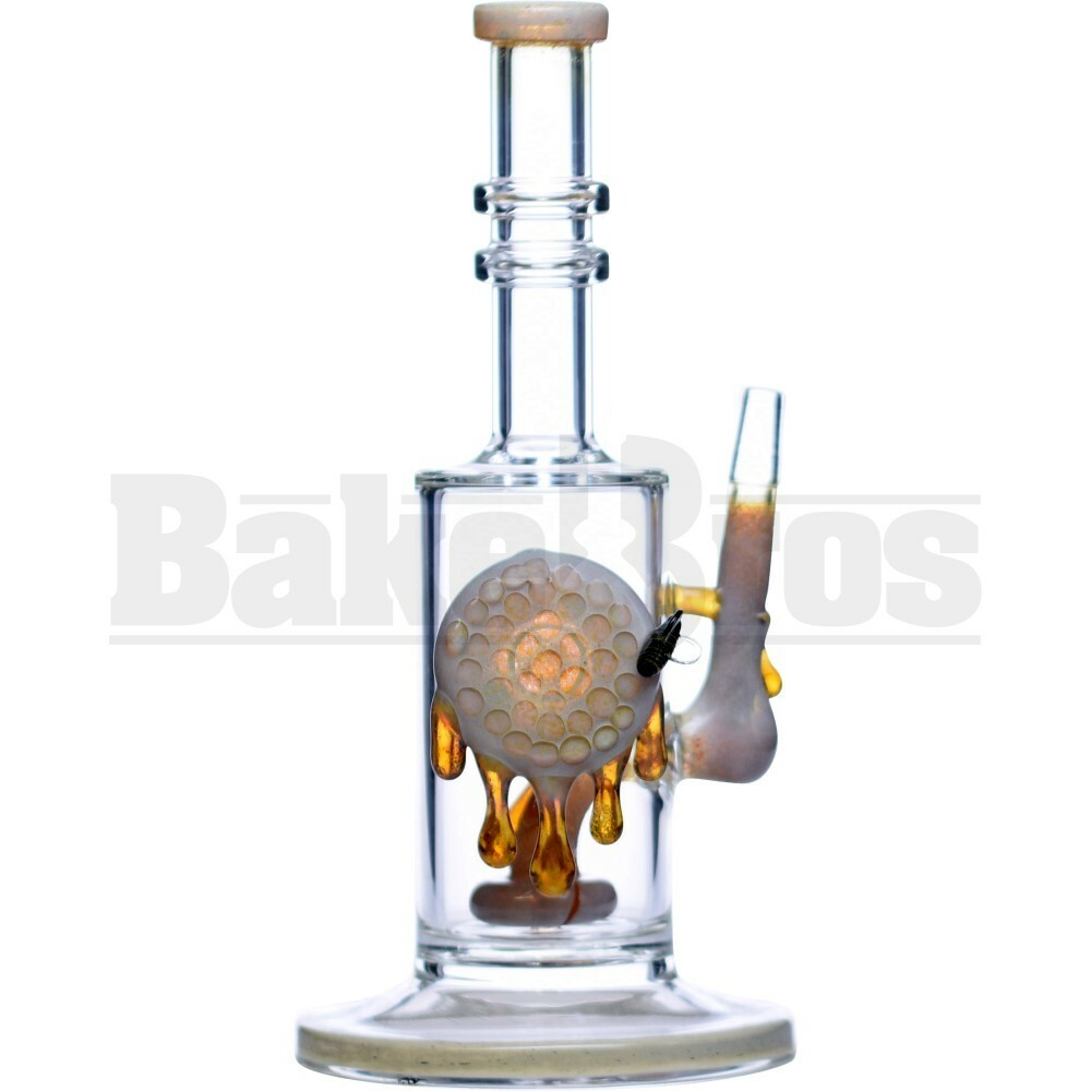 KROWN KUSH WP TUBE W/ HONEYCOMB SHOWERHEAD PERC 10" BUTTERSCOTCH MALE 14MM