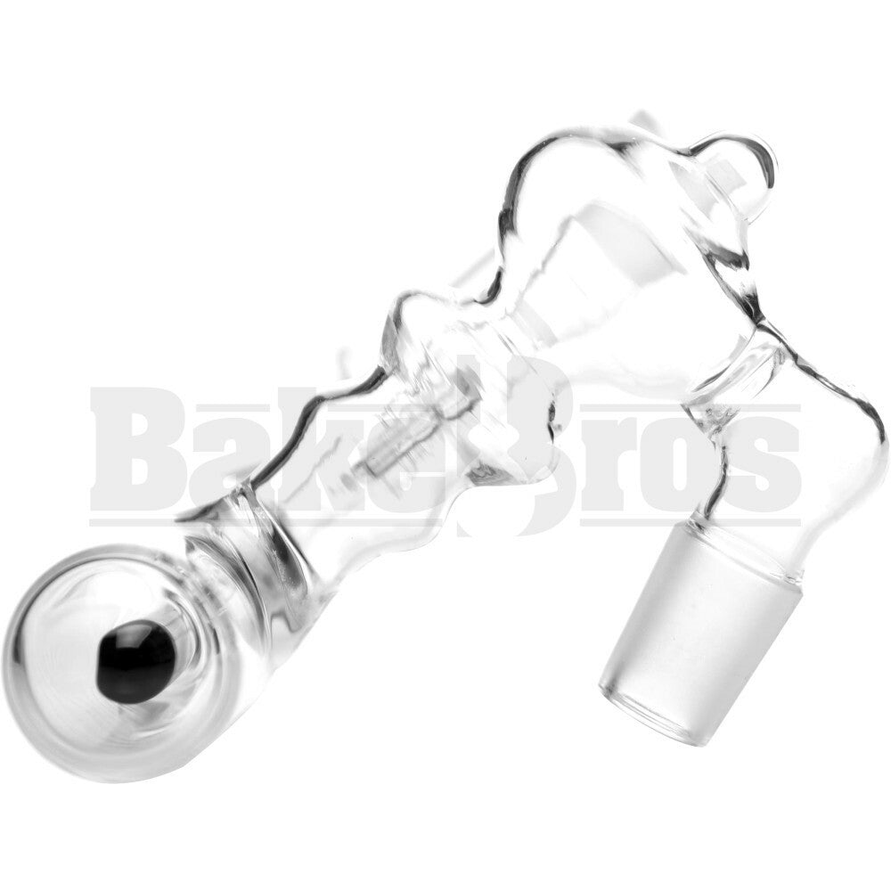 ASHCATCHER T SHAPE INLINE PERC ONION DOME BLACK MALE 18MM