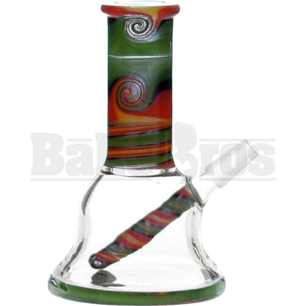 WP BEAKER NANO BELL RIG W/ WIG WAG ART 4" RASTA MALE 10MM