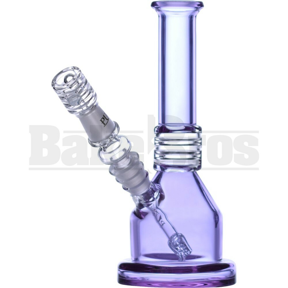 PULSE WP MINI BARREL STEM BEAKER VAPOR RIG 7" PURPLE FEMALE 14MM