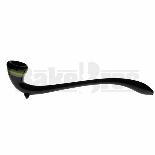 GANDALF HAND PIPE RASTA SWIRL 14" BLACK