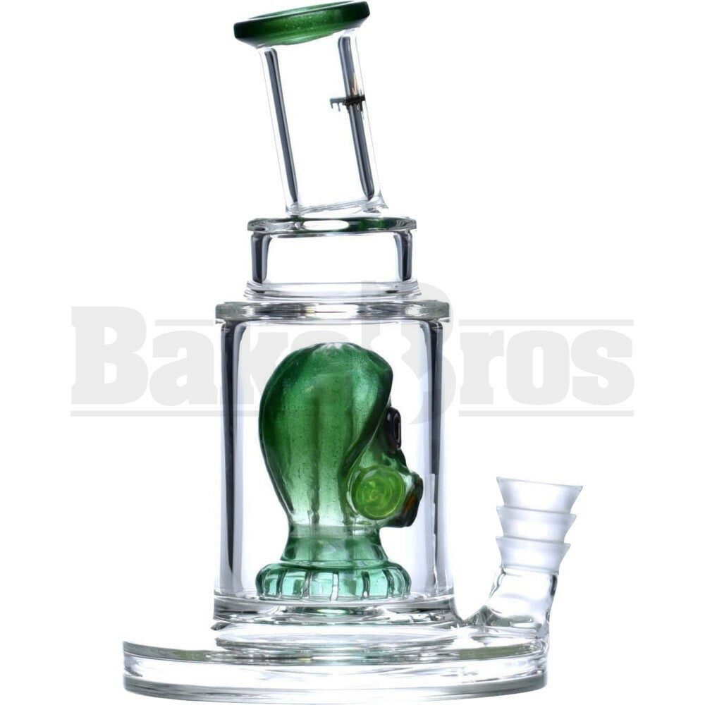 PULSE WP GAS MASK SHRUB W/ BARREL DRUM CIRQ PERC 7" MOSS GREEN FEMALE 14MM