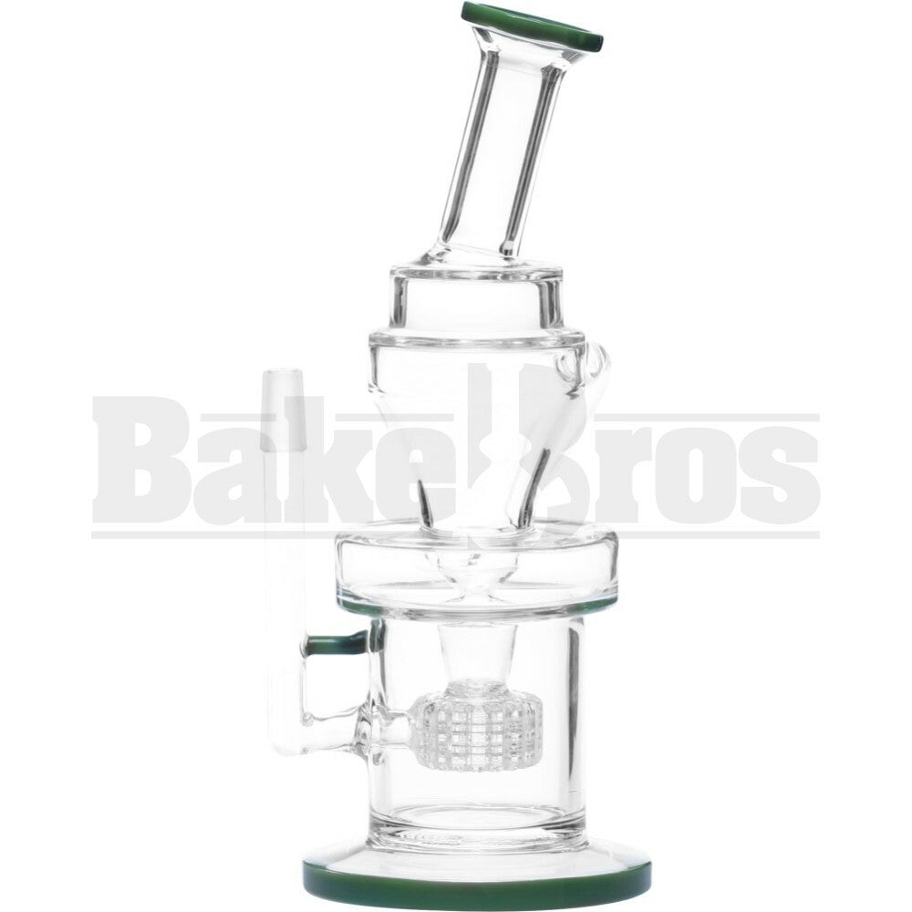 WP MICROSCOPE KLEIN RECYCLER STEREO MATRIX PERC 11" JADE GREEN MALE 14MM