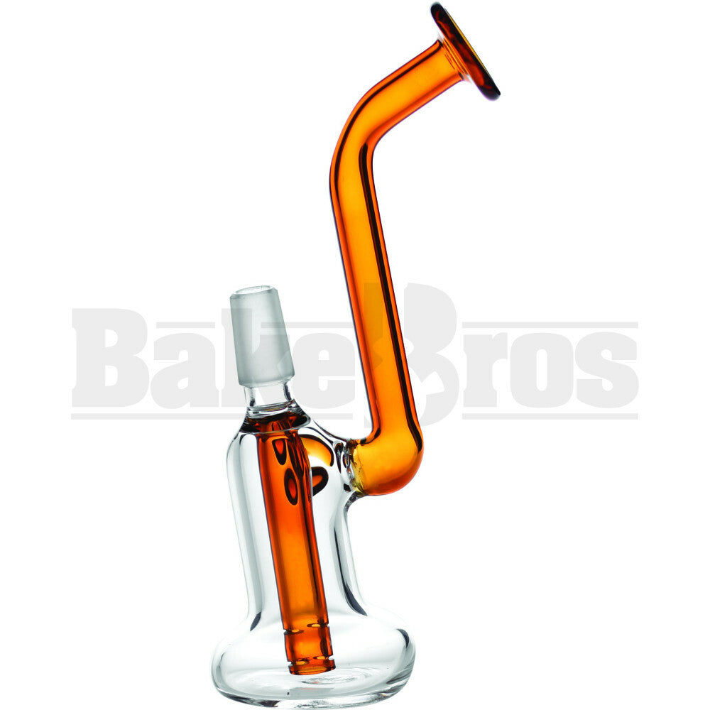 WP GOURD BODY TRUMPET MOUTH 8" AMBER MALE 14MM