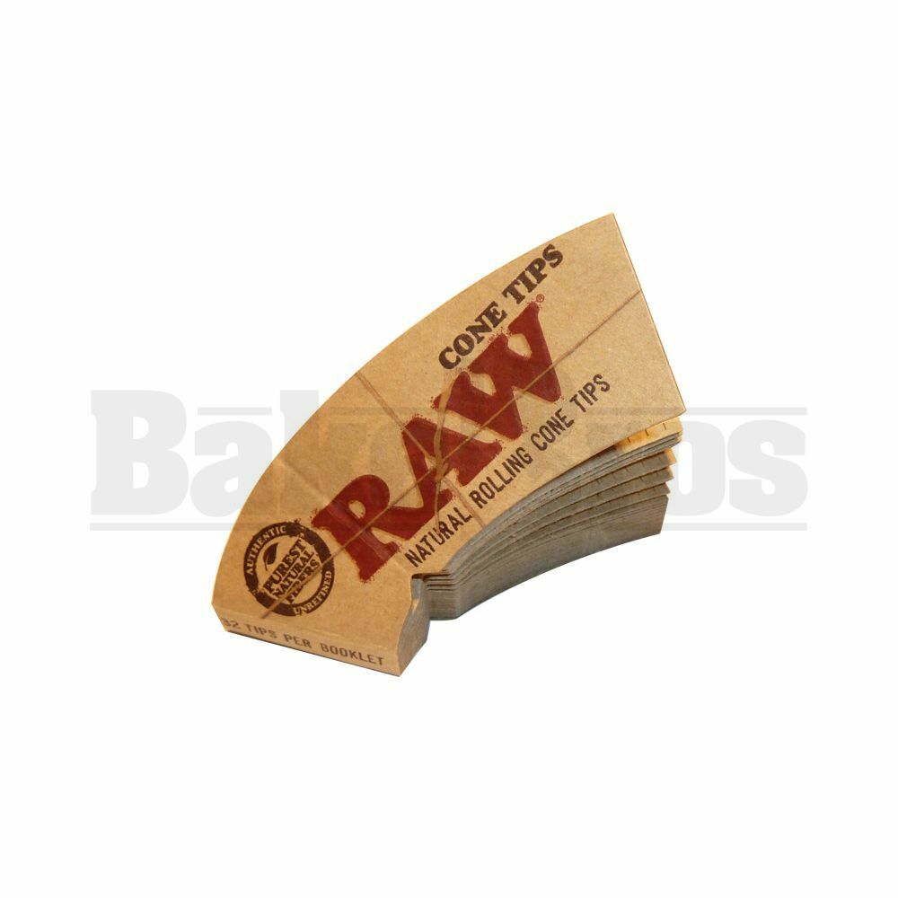 RAW NATURAL ROLLING CONE TIPS PERFECTO 32 TIPS UNFLAVORED Pack of 6