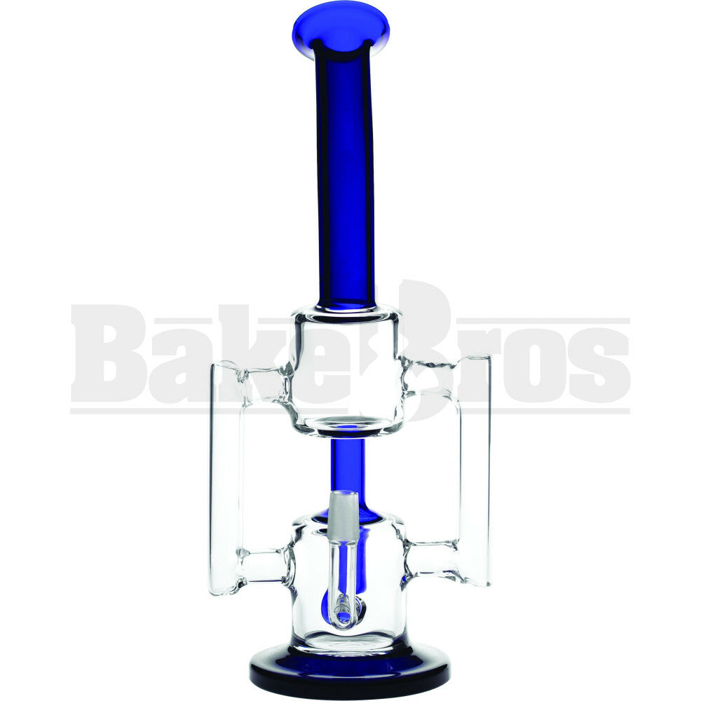 WP TUBE PERC STACKED CYLINDER RECYCLER 12" BLUE MALE 14MM