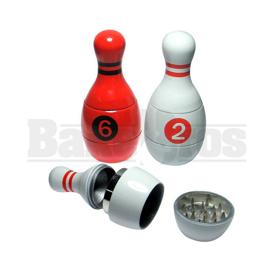 POLLEN GRINDER BOWLING PIN DESIGN ASSORTED COLORS Pack of 1