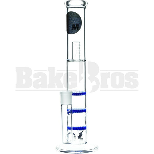 MAVERICK WP 3X HONEYCOMB PERC STEMLESS STRAIGHT 12" BLUE FEMALE 18MM