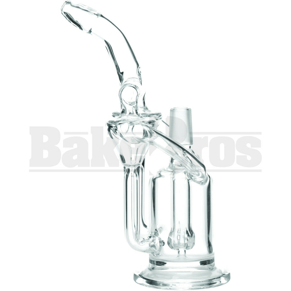 WP TUBE PERC 2X RECYCLER DRIPPING GLASS 8" CLEAR MALE 18MM