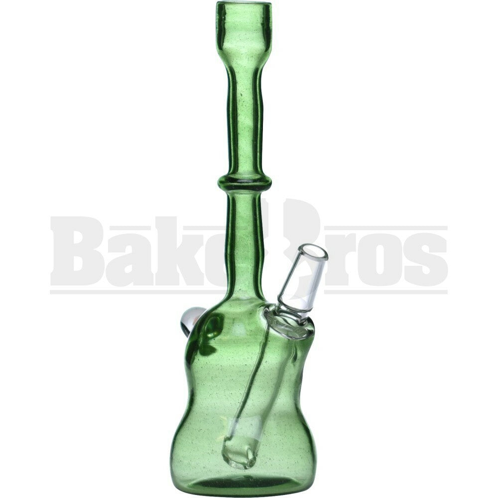 SAN DIEGO BORO GLASS WP MINI BELL TUBE W/ OPAL 6" GREEN STARDUST MALE 14MM