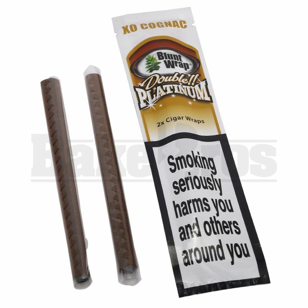 DOUBLE!! PLATINUM CIGAR WRAPS 2 PER PACK XO COGNAC Pack of 1