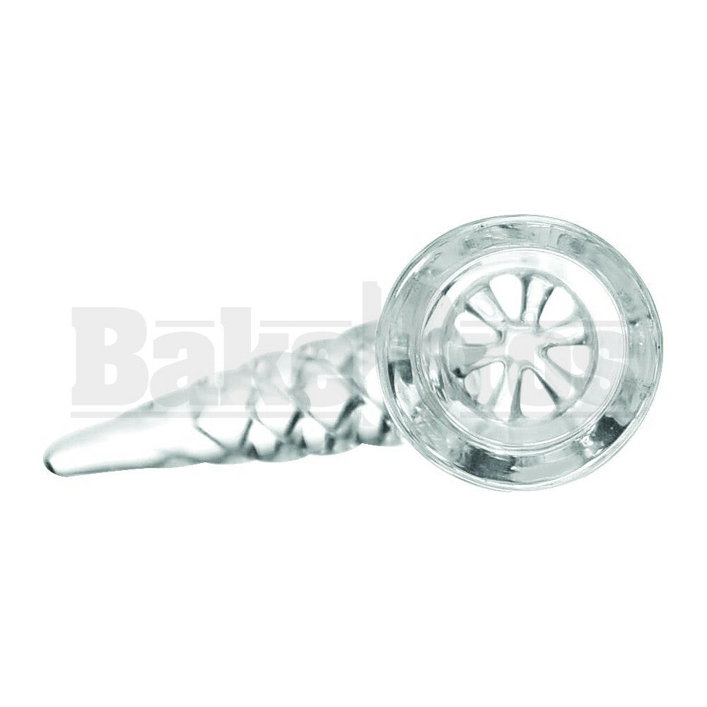 PULSE BOWL ASTERIK SCREEN W/ TWISTED HANDLE CLEAR 18MM