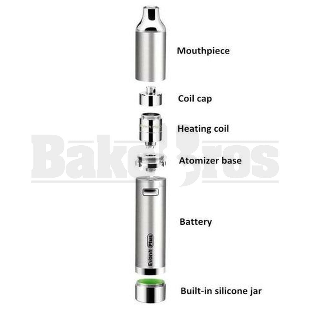 YOCAN EVOLVE PLUS VAPORIZER BHO OIL WAX PEN PORTABLE QUARTZ 2X COIL BLACK