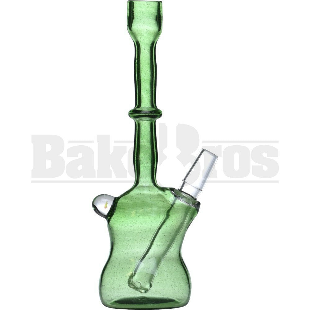 SAN DIEGO BORO GLASS WP MINI BELL TUBE W/ OPAL 6" GREEN STARDUST MALE 14MM