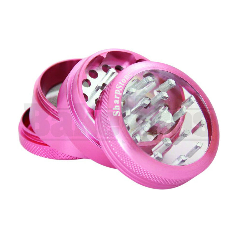 SHARPSTONE CLEAR TOP GRINDER 4 PIECE 2.2" PINK Pack of 1