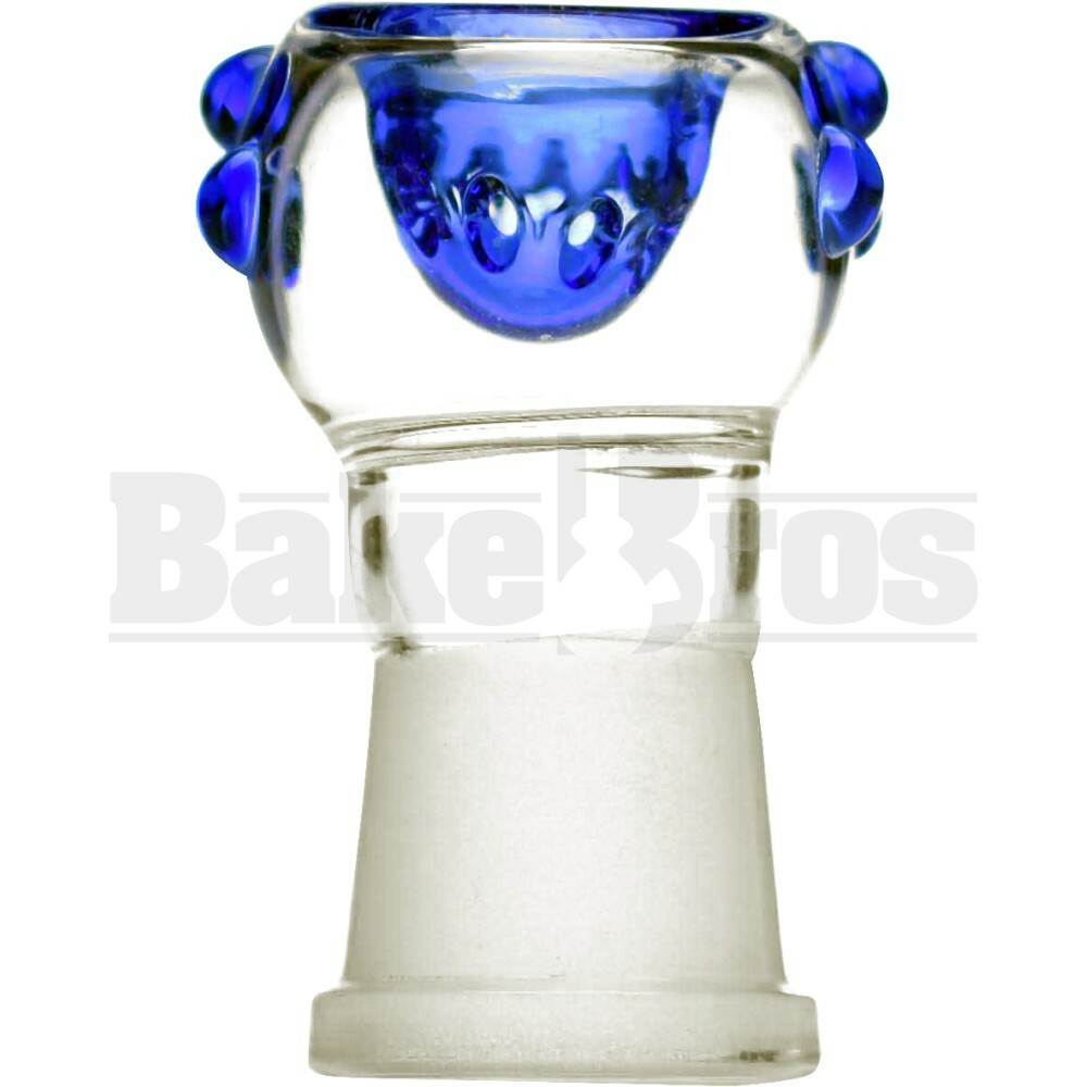 FEMALE BOWL SPHERE HEAD GRIP DOTS FULL MELT BLUE 18MM