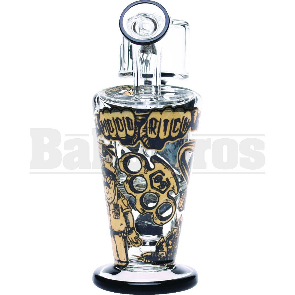 HITMAN VS SLUM GOLD WP RIG SUNDAE CUP HOOD RICH COLLAB 6" CLEAR MALE 10MM