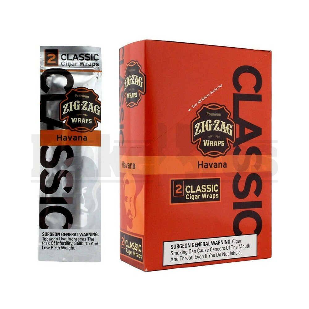 ZIG ZAG CIGAR WRAPS 2 PER PACK HAVANA Pack of 25