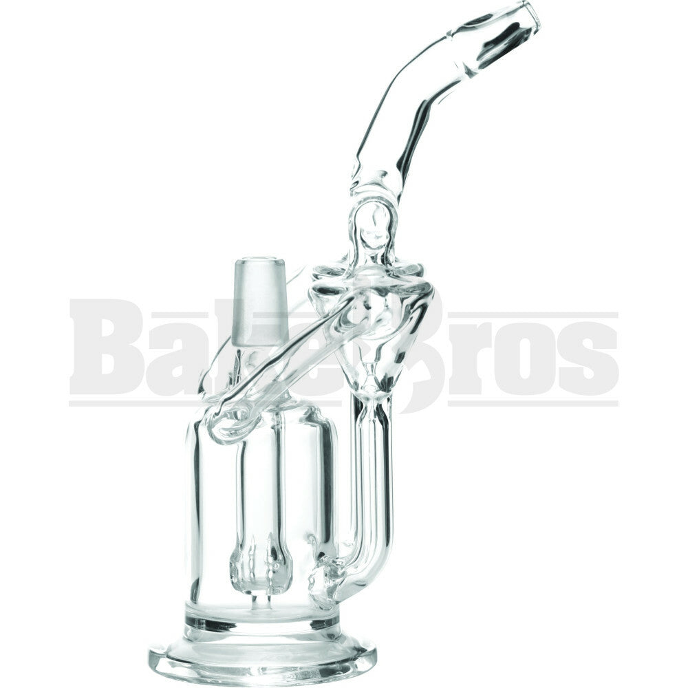 WP TUBE PERC 2X RECYCLER DRIPPING GLASS 8" CLEAR MALE 18MM