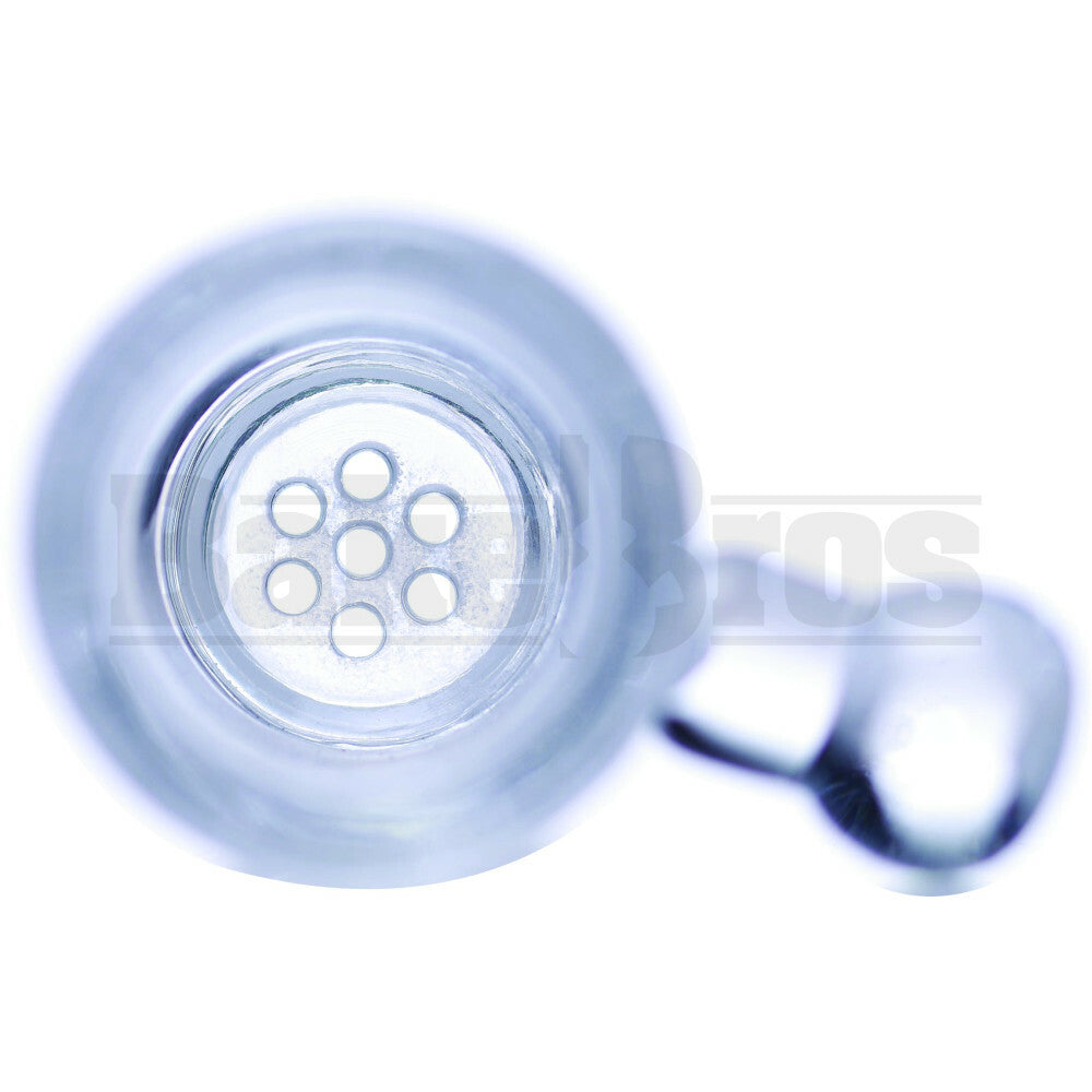 BOWL SLIDER HONEYCOMB GLASS SCREEN BULBOUS HANDLE CLEAR 18MM