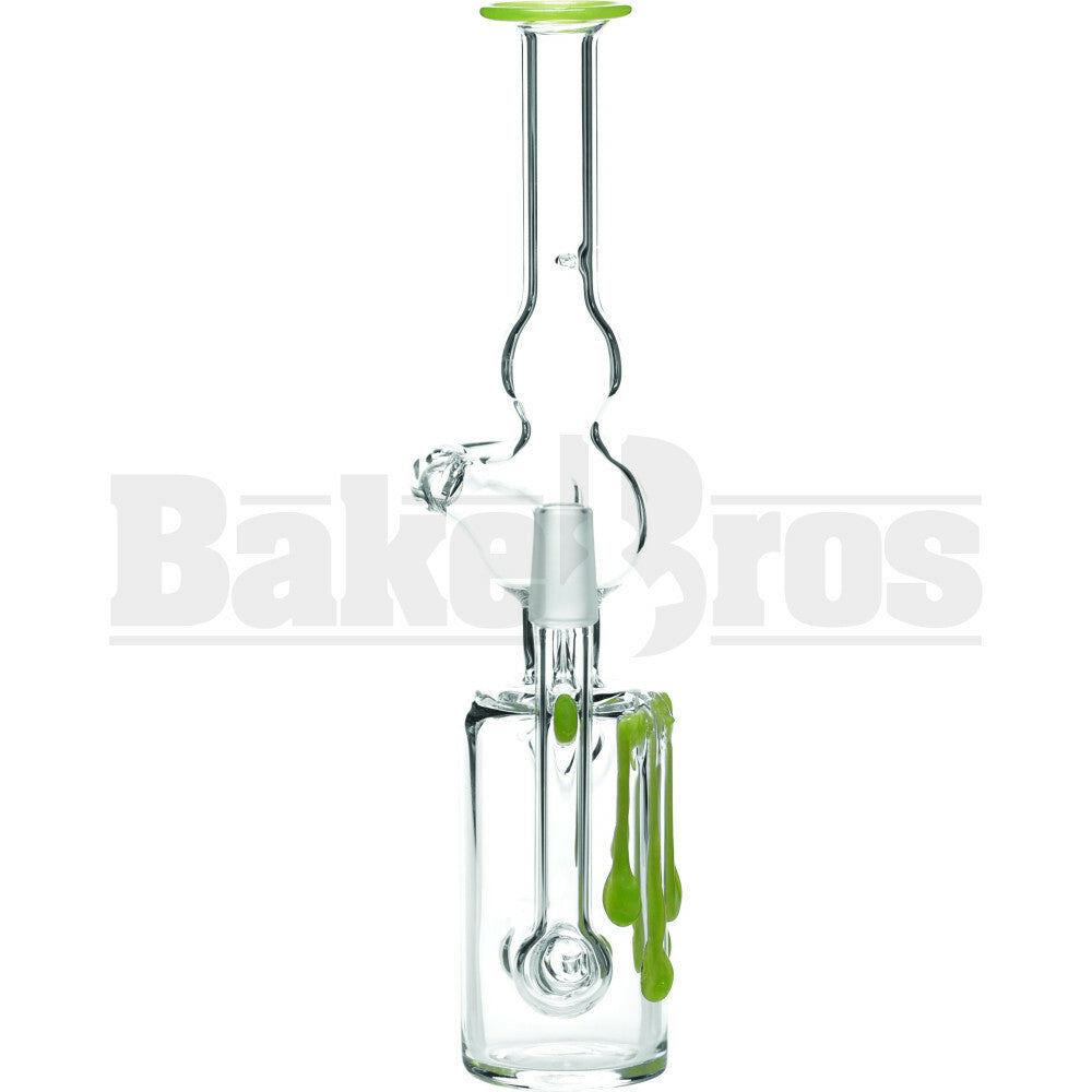 WP INLINE PERC CYLINDER BODY RECYCLER 8" SLIME GREEN MALE 14MM