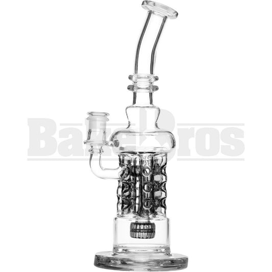 WP BENT NECK SWISS HEXACANNON W/ MATRIX PERC 11" EMERALD FEMALE 14MM