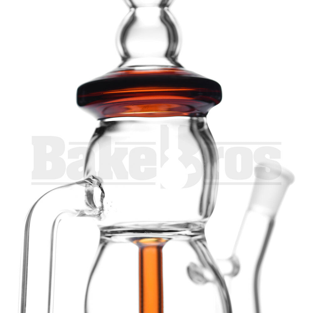 WP DIFFUSED PERC & INLINE RECYCLER BABY BOTTLE 8" AMBER FEMALE 14MM